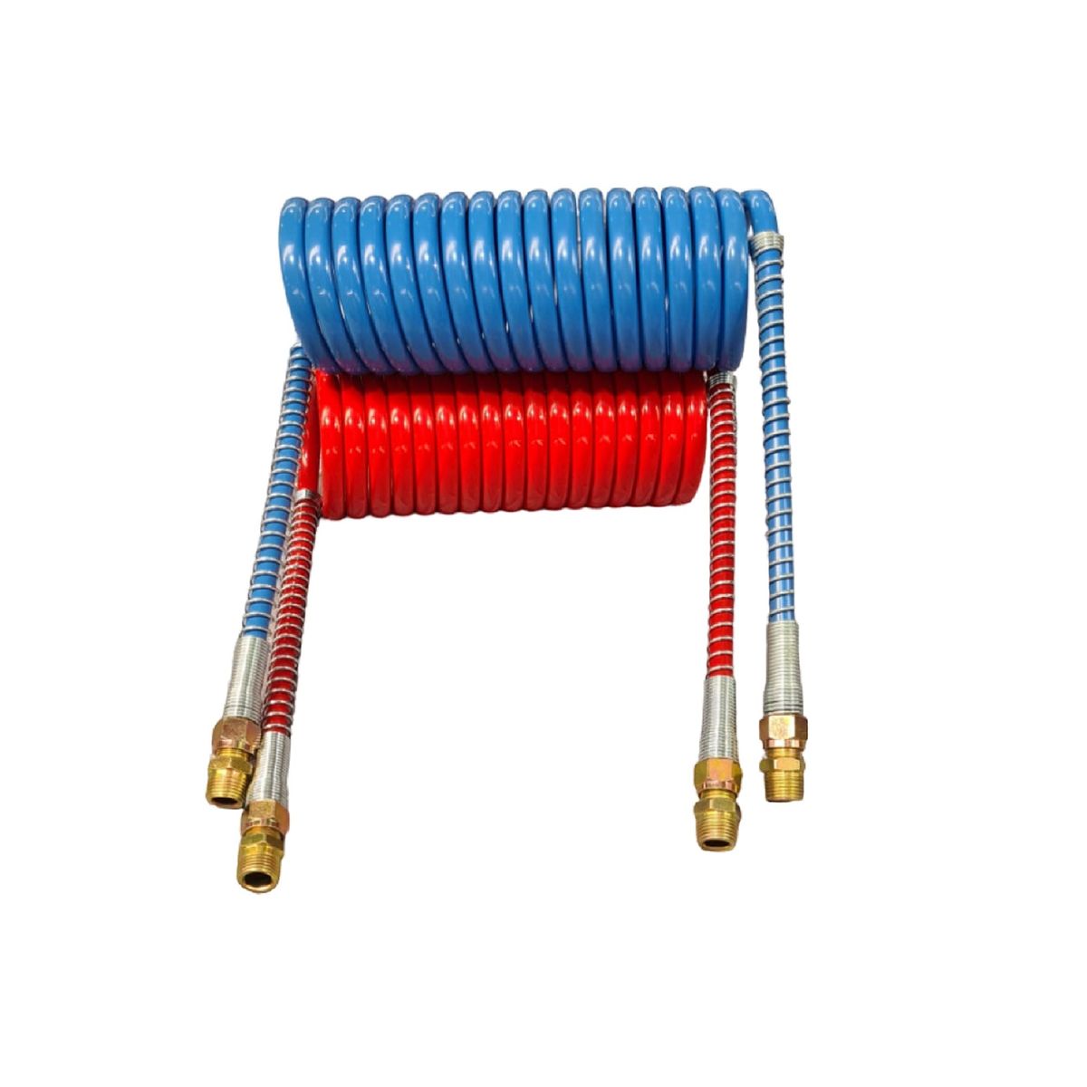 SUNTECH - PACK MANGUERA ESPIRAL 1/2" ROJO / AZUL 5.5 MTS