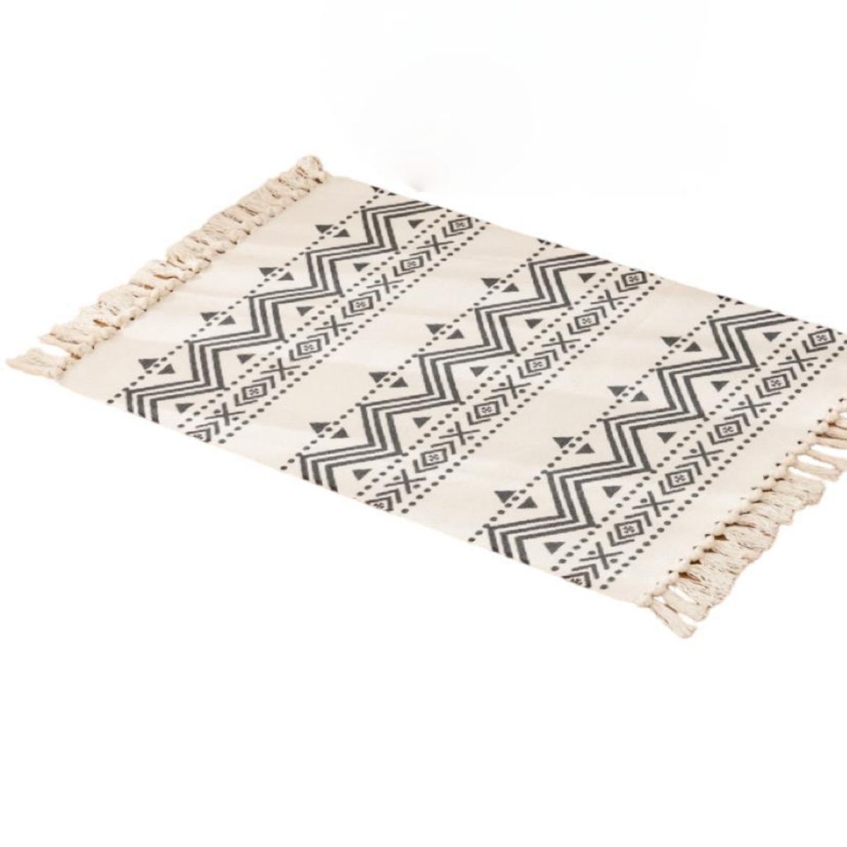 GENERICO - Set 2 Alfombras de Lino 60x90 cm para Bajada de Cama Moderna 4n02