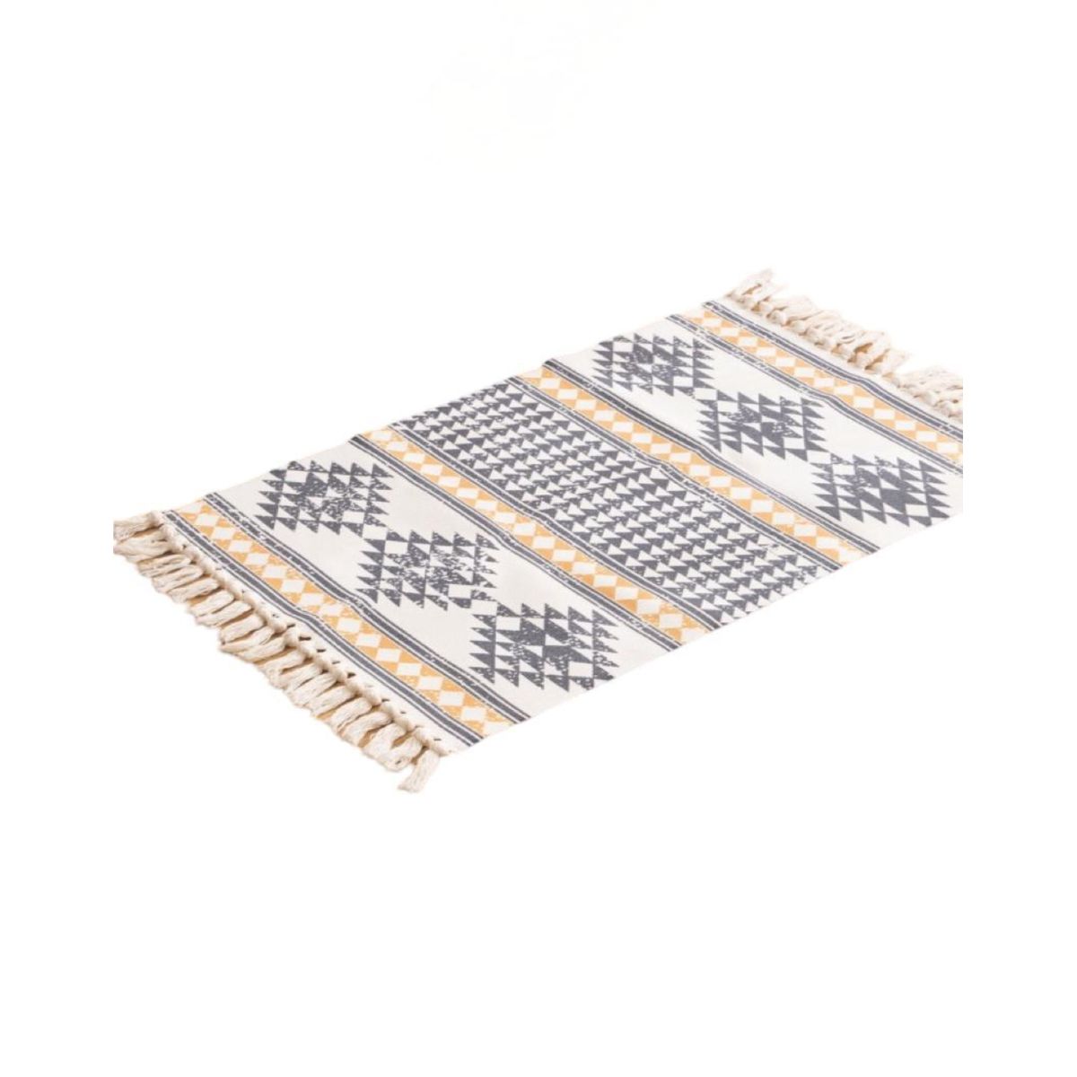 GENERICO - Set 2 Alfombras de Lino 60x90 cm para Bajada de Cama Moderna 4n07