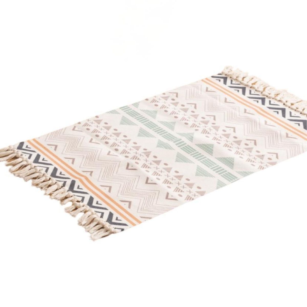 GENERICO - Set 2 Alfombras de Lino 60x90 cm para Bajada de Cama Moderna 4n08