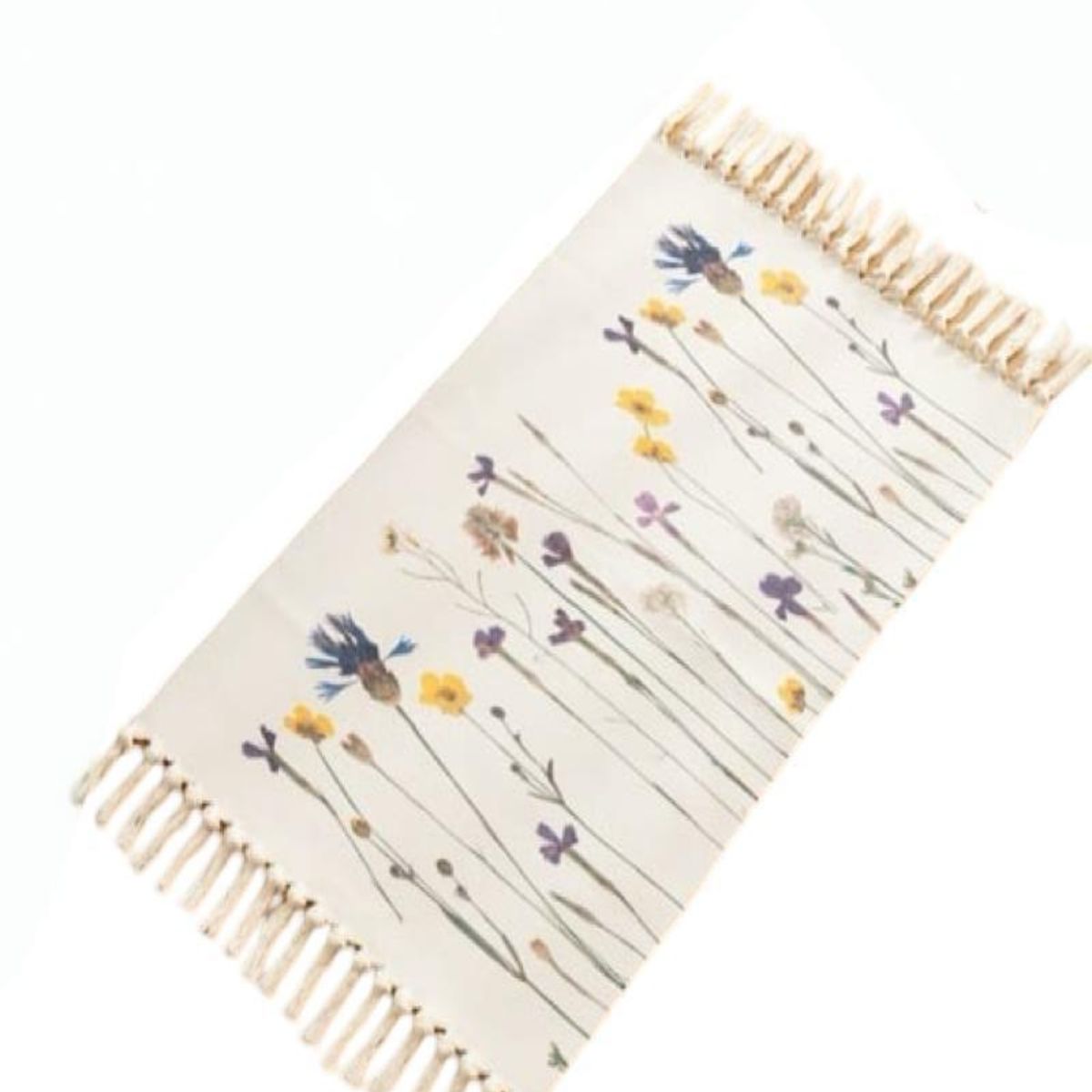 GENERICO - Set 2 Alfombras de Lino 60x90 cm para Bajada de Cama Moderna 4n10