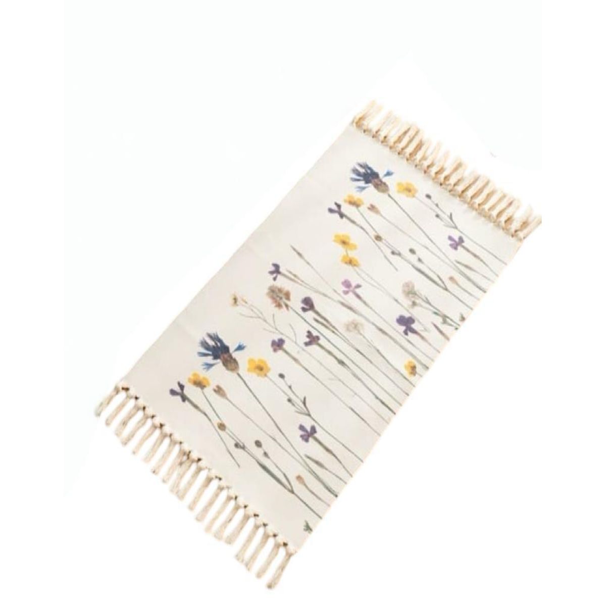 GENERICO - Set 2 Alfombras de Lino 60x90 cm para Bajada de Cama Moderna 4n10