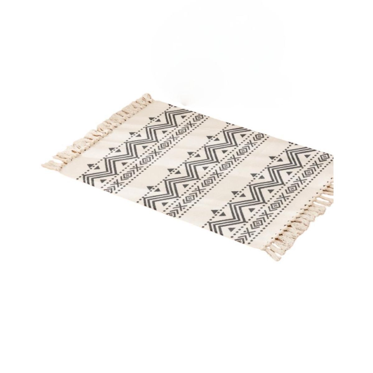 GENERICO - Set 2 Alfombras de Lino 60x90 cm para Bajada de Cama Moderna 4n02