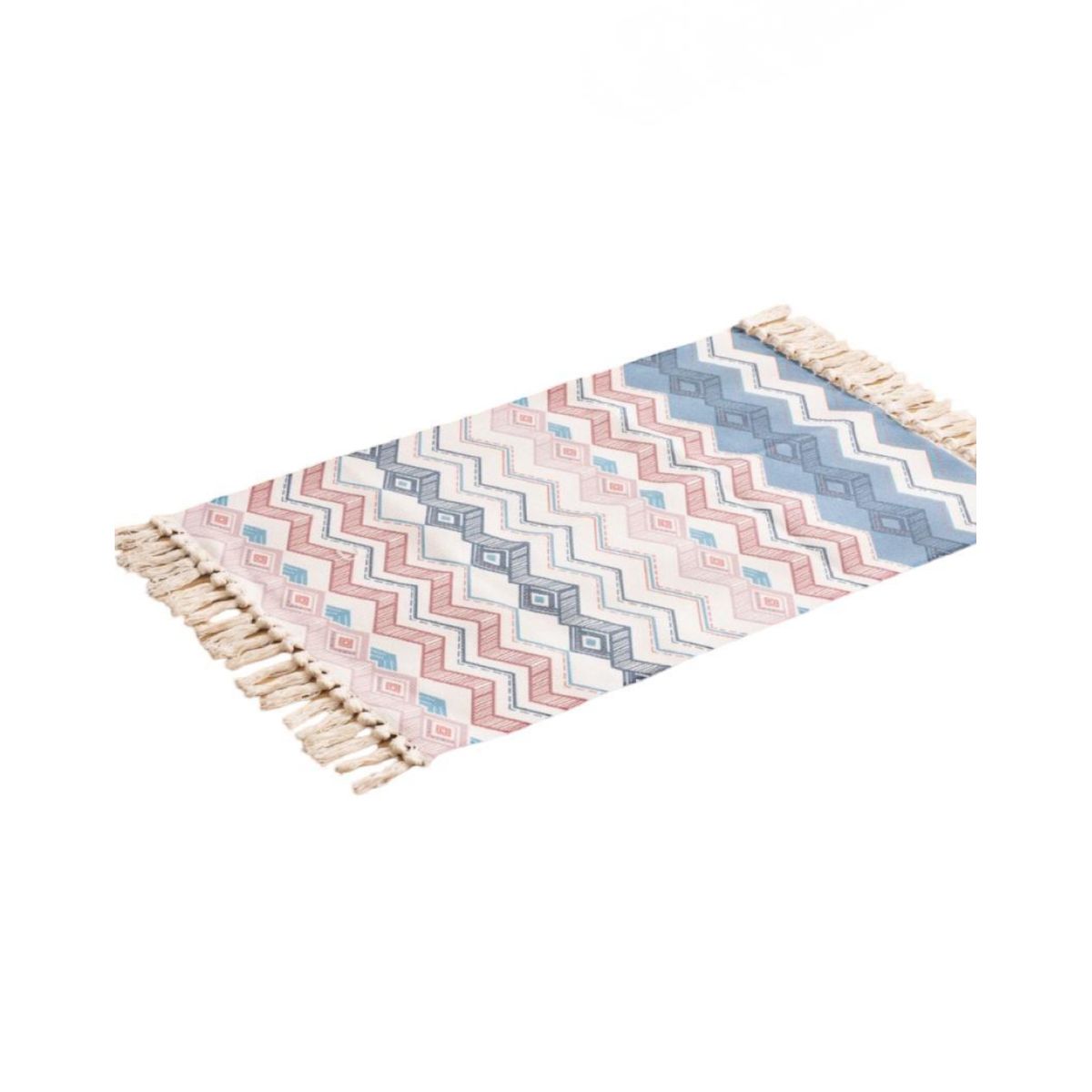 GENERICO - Set 2 Alfombras de Lino 60x90 cm para Bajada de Cama Moderna 4n04