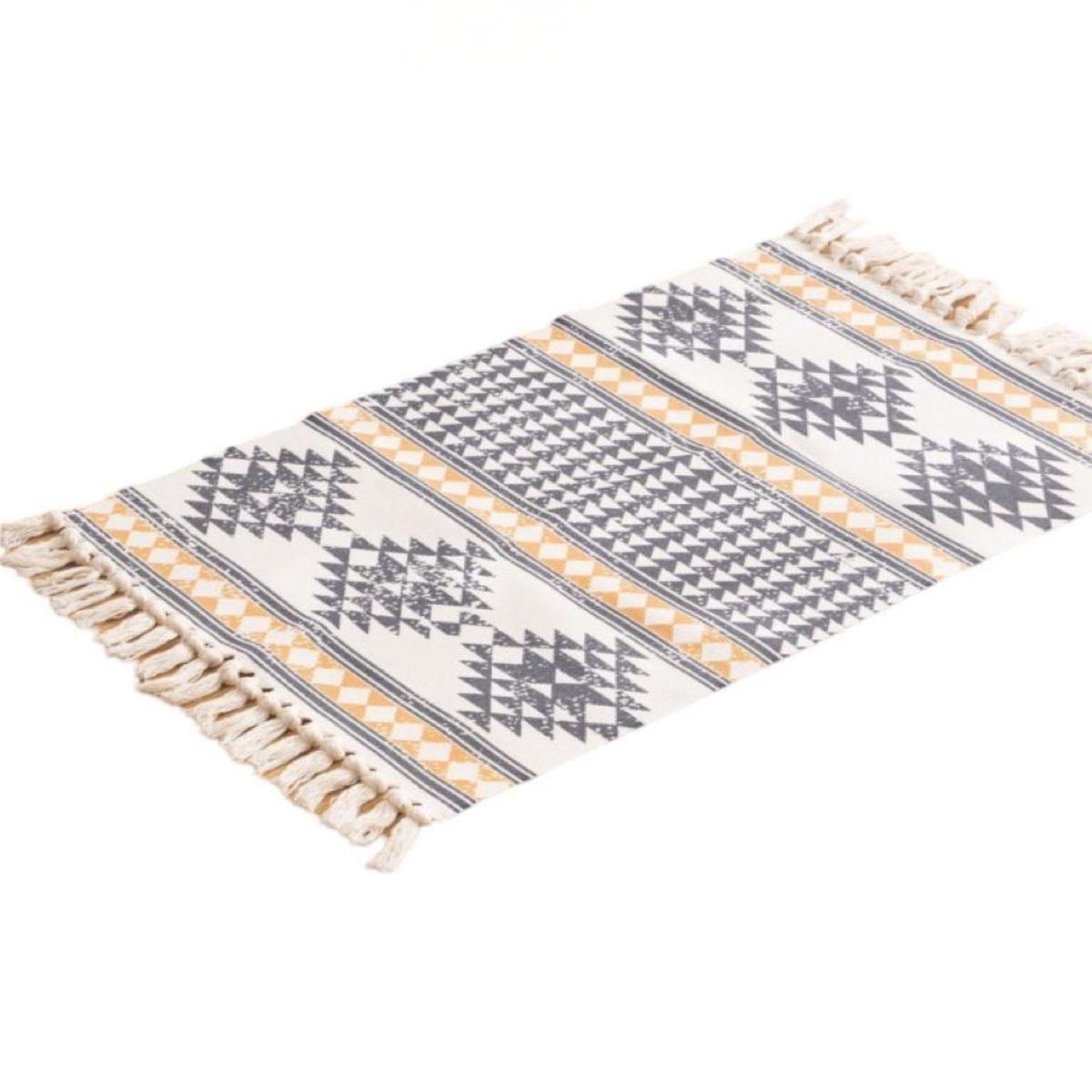 GENERICO - Set 2 Alfombras de Lino 60x90 cm para Bajada de Cama Moderna 4n07