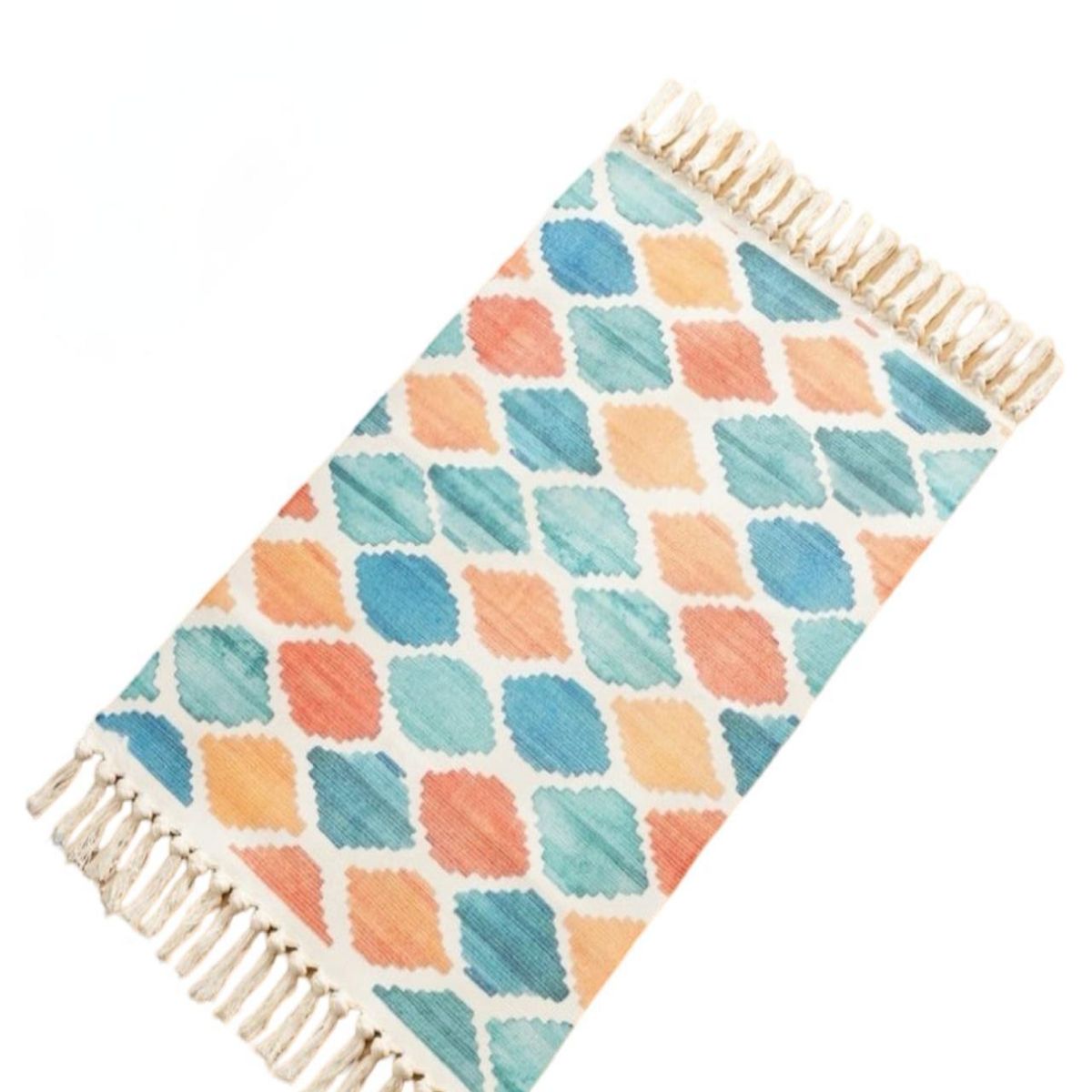 GENERICO - Set 2 Alfombras de Lino 60x90 cm para Bajada de Cama Moderna 4n14