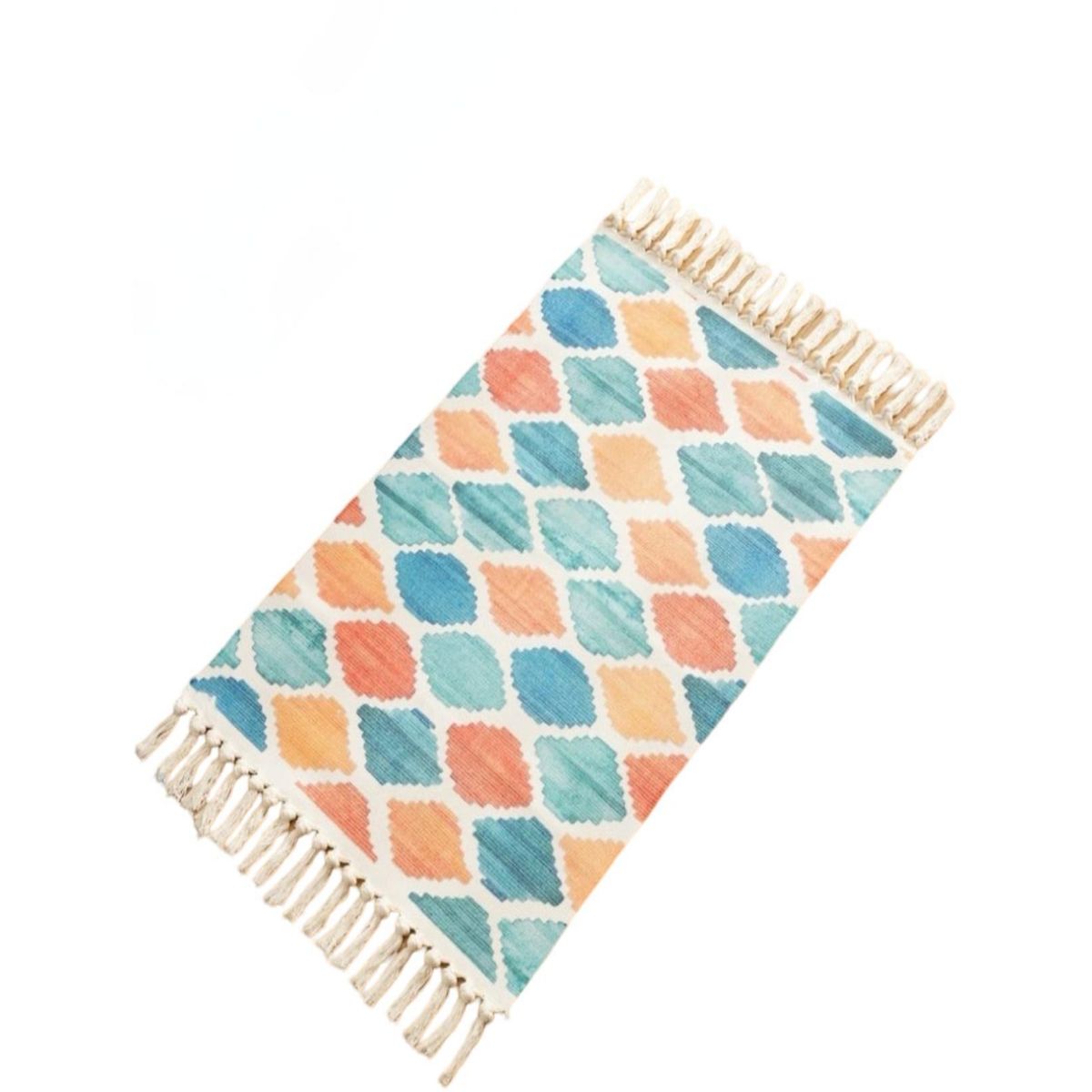 GENERICO - Set 2 Alfombras de Lino 60x90 cm para Bajada de Cama Moderna 4n14