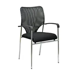MSA MUEBLES SANTA ANA - 4 Silla De Visita Oficina Malla FX (54 x 54 x 90 cm) (4 UNIDADES)