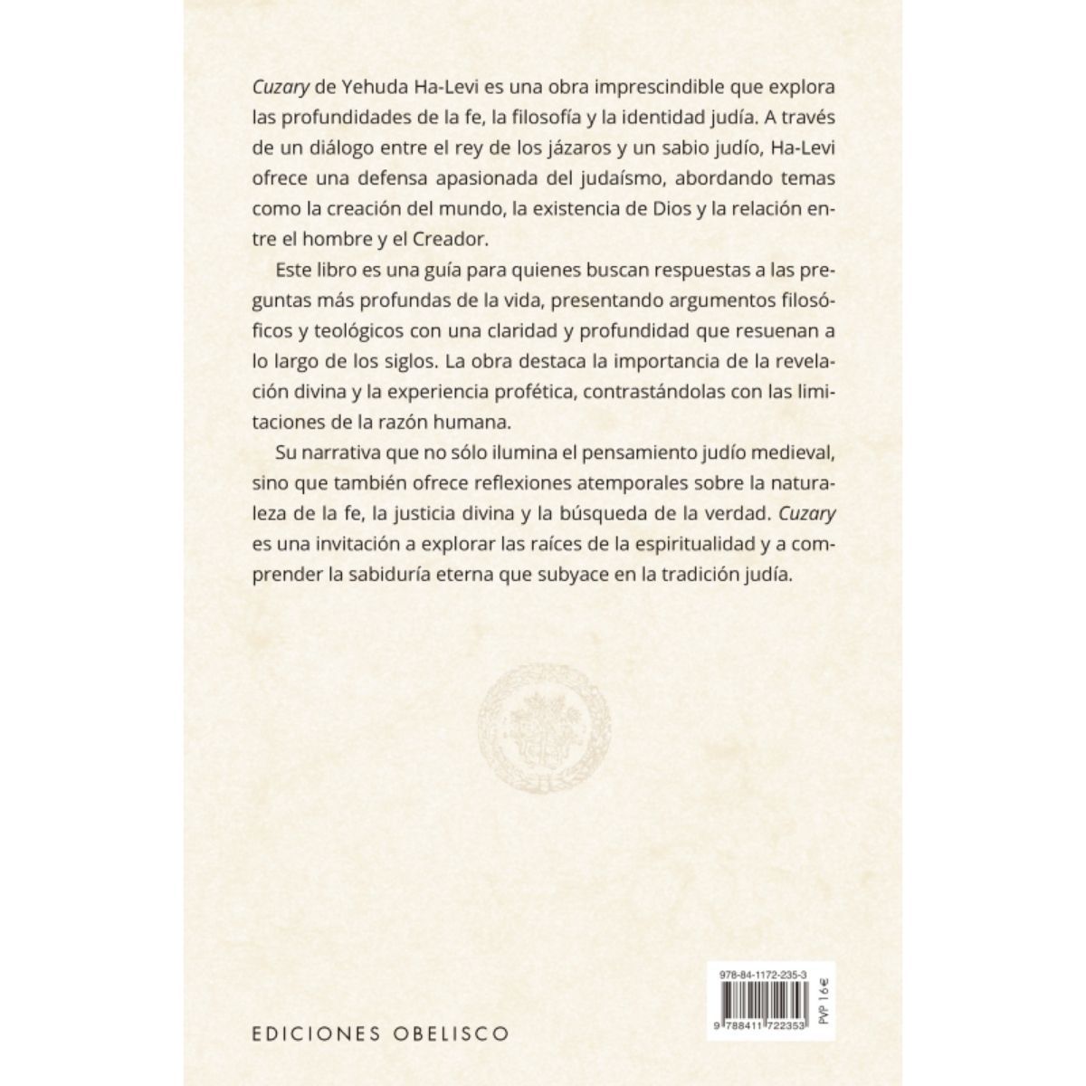 EDICIONES OBELISCO - Cuzary. Diálogo filosófico