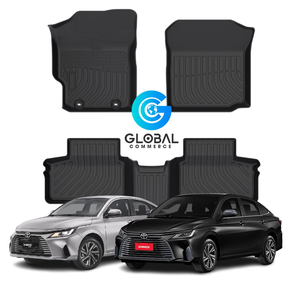 GENERICO - Pisos Calce Perfecto Toyoya Yaris Sedan 2023 - 2026 - 3 Piezas