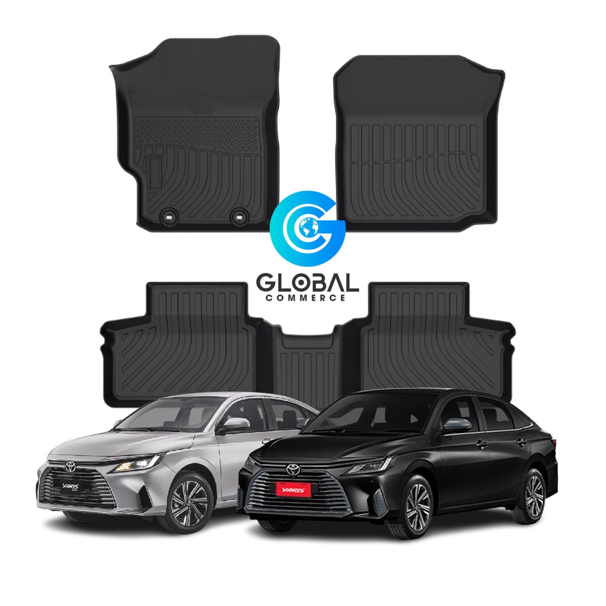 GENERICO - Pisos Calce Perfecto Toyoya Yaris Sedan 2023 - 2026 - 3 Piezas
