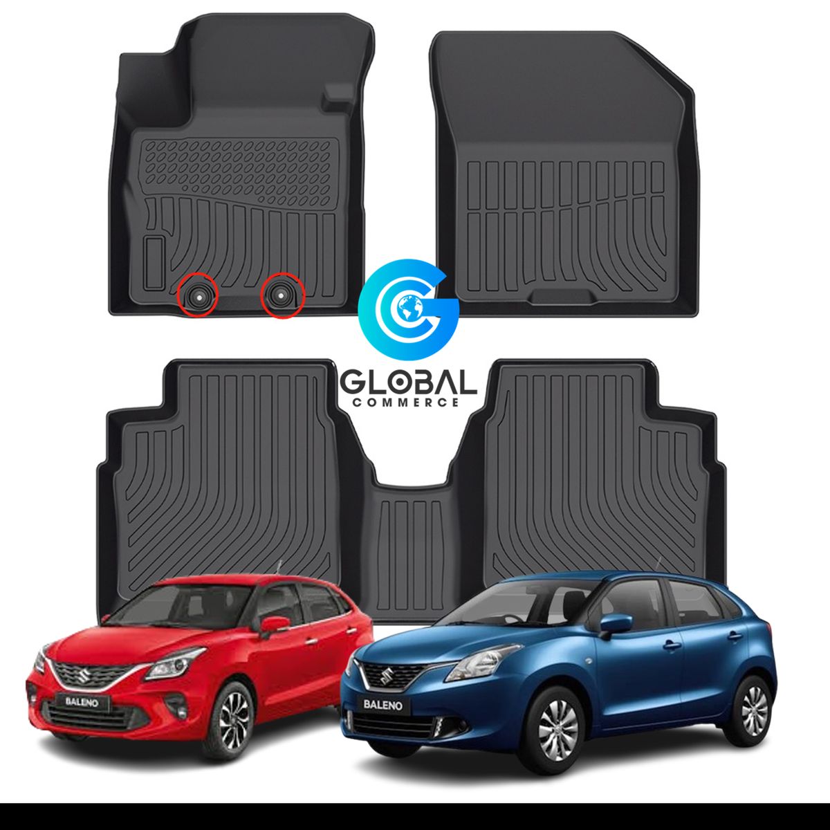 GENERICO - Set Cubre Pisos Calce Perfecto Suzuki Baleno - 3 Piezas