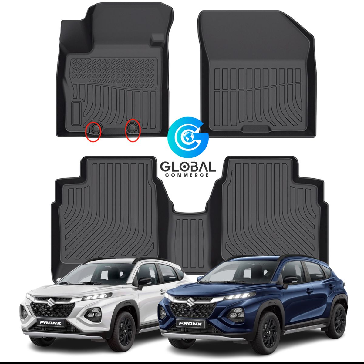 GENERICO - Set Cubre Pisos Calce Perfecto Suzuki Fronx - 3 Piezas