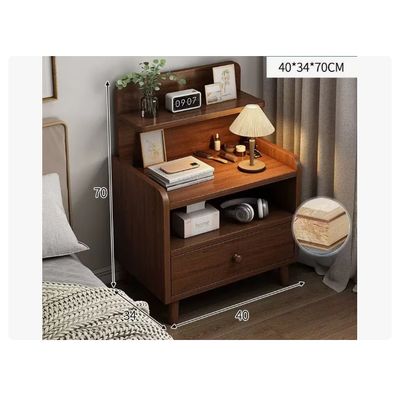 Imagen 2 del producto Velador Mesa De Noche Multifuncional Con Cajón MARRON OSCURO