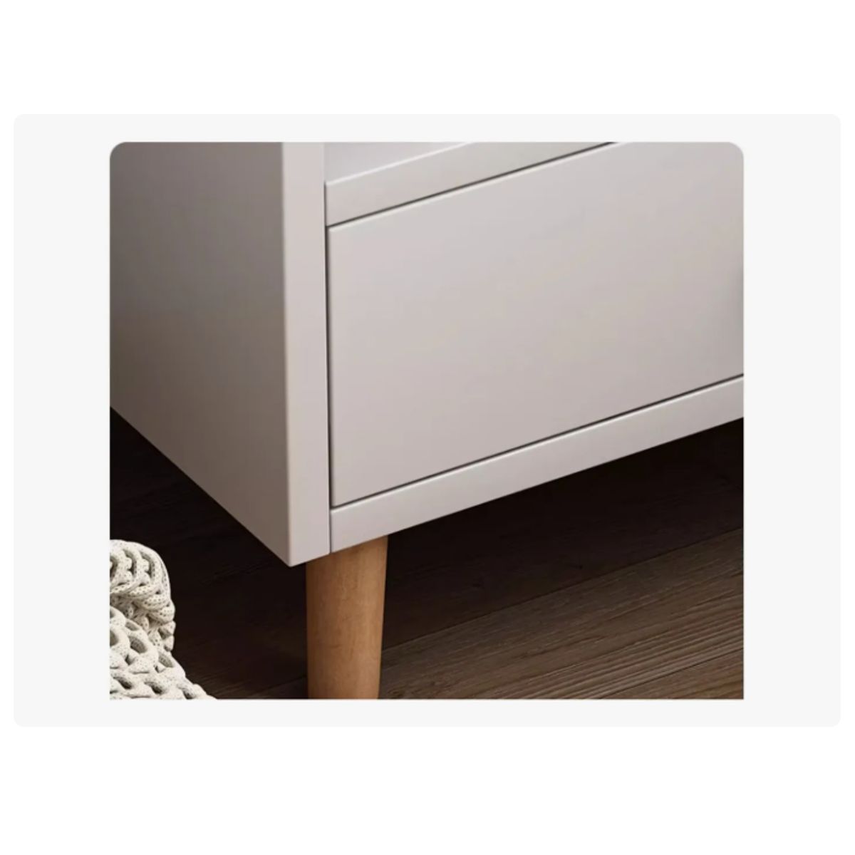 GENERICO - Velador Mesa De Noche Multifuncional Con Cajón BLANCO