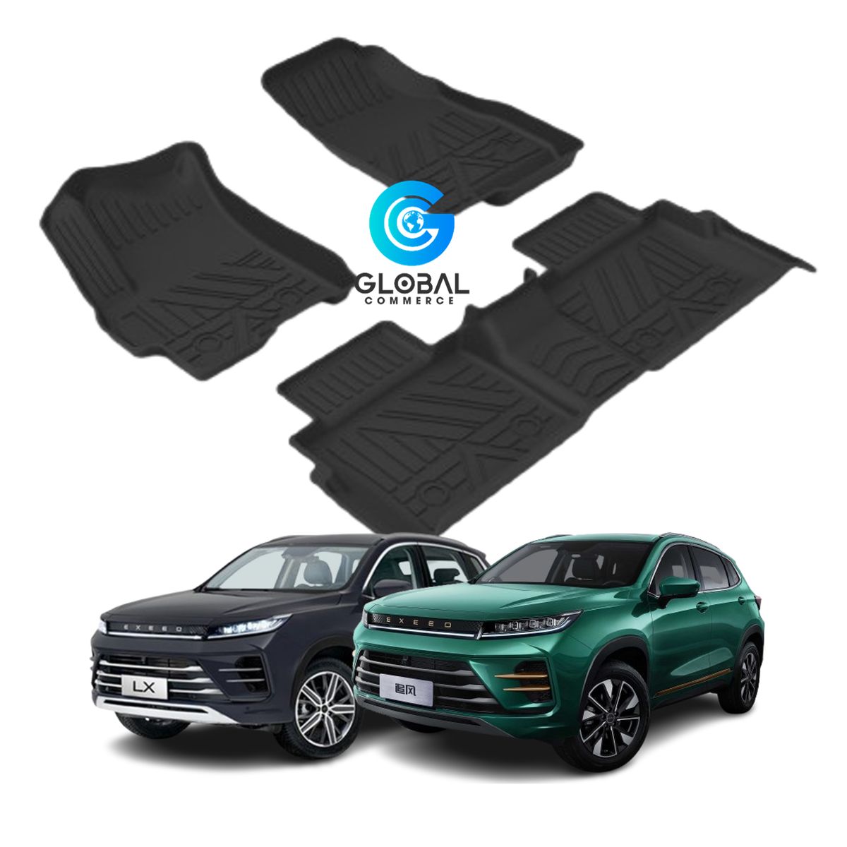 GENERICO - Set Cubre Pisos Calce Perfecto Exeed LX - 3 Piezas