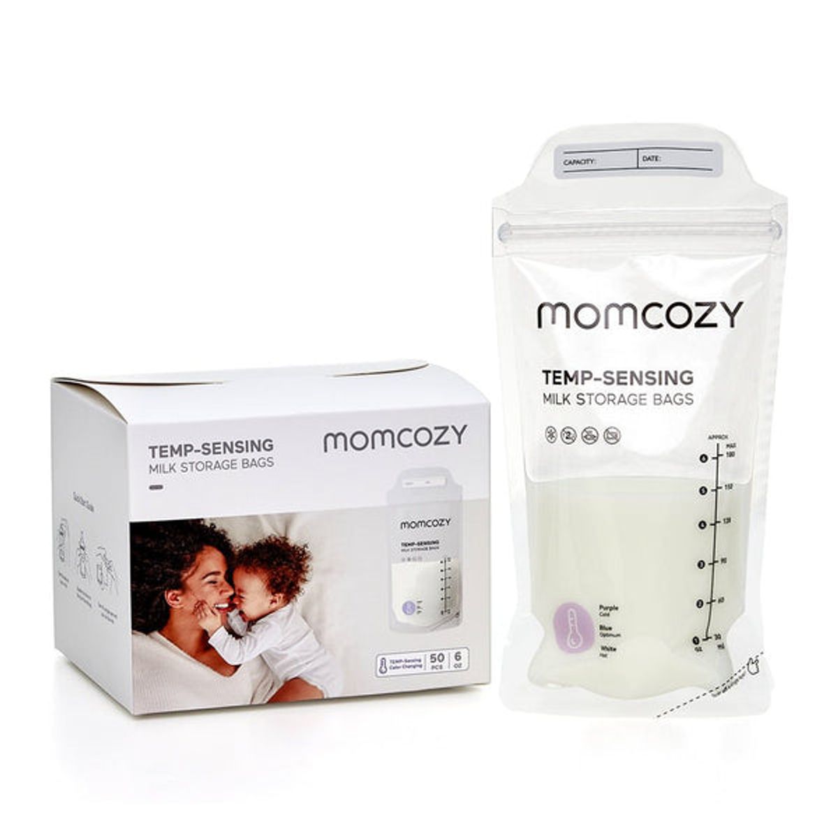 MOMCOZY - Bolsa para Almacenar Leche Materna - 50 unidades - MomCozy