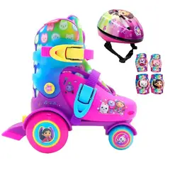GABBYS DOLLHOUSE - Patines de niña Gabby Entrenamiento Ajustables T 26-29 con casco
