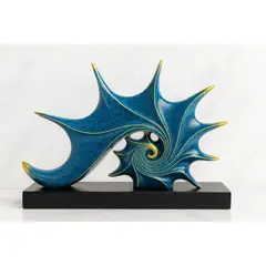 GENERICO - Escultura de antigua concha color Azul
