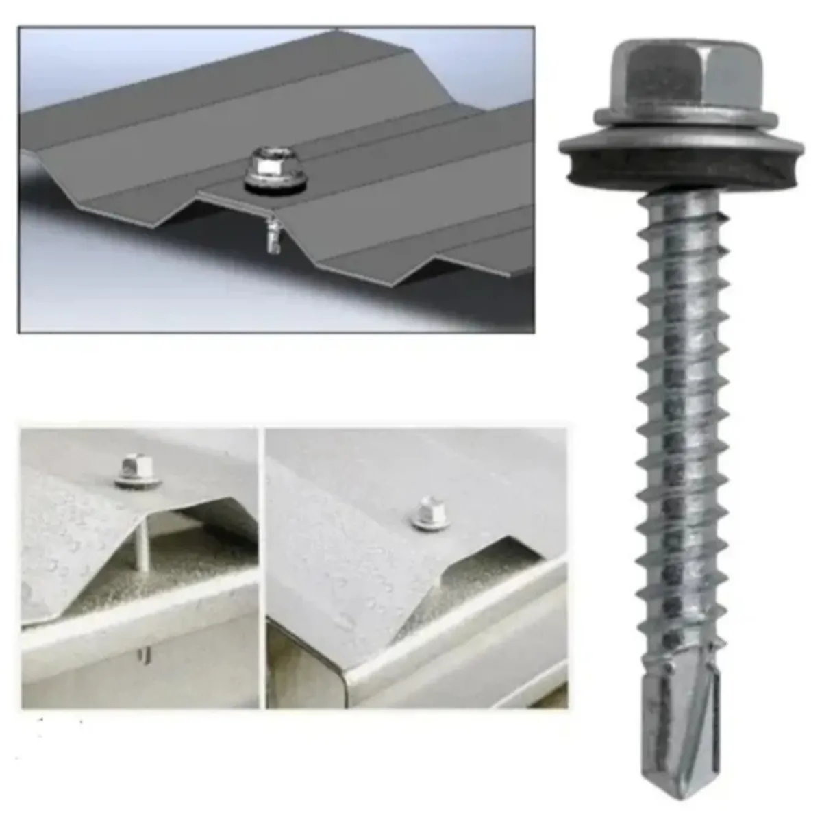 GENERICO - Tornillo Hexagonal Punta Broca 12x4 100 Und