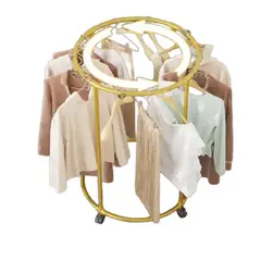 GENERICO - Perchero Organizador Circular Giratorio Negro-blanco-dorado