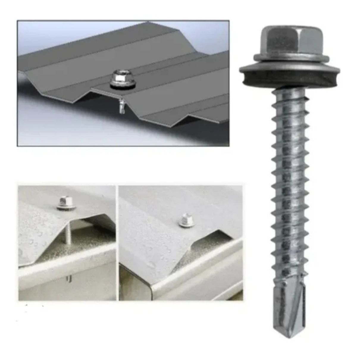 GENERICO - Tornillo Hexagonal Punta Broca 12x4 500 Und
