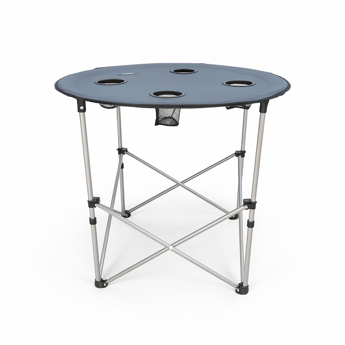 NATIONAL GEOGRAPHIC - Mesa Plegable Camping Serengeti con Posavasos Gris Nat Geo