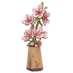 ROBOTIME - Flor Sakura en Madera 3D Rompecabezas Decorativo Rowood
