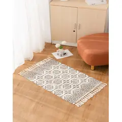 GENERICO - Alfombra de Lino 60x90 cm para Bajada de Cama Decorativa 4n03