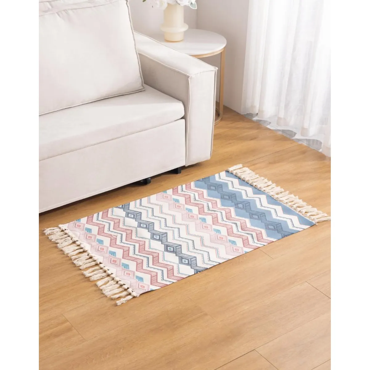 GENERICO - Alfombra de Lino 60x90 cm para Bajada de Cama Decorativa 4n04