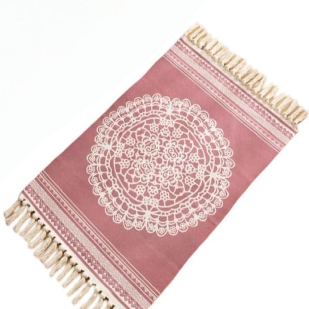 GENERICO - Alfombra de Lino 60x90 cm para Bajada de Cama Decorativa 4n11