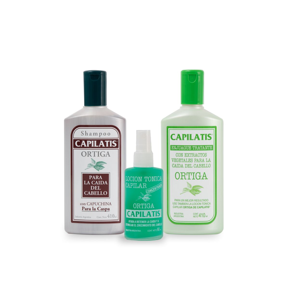 CAPILATIS - Capilatis Set Ortiga Cabello Caspa Shampoo + Enjuague + Locion Ortiga