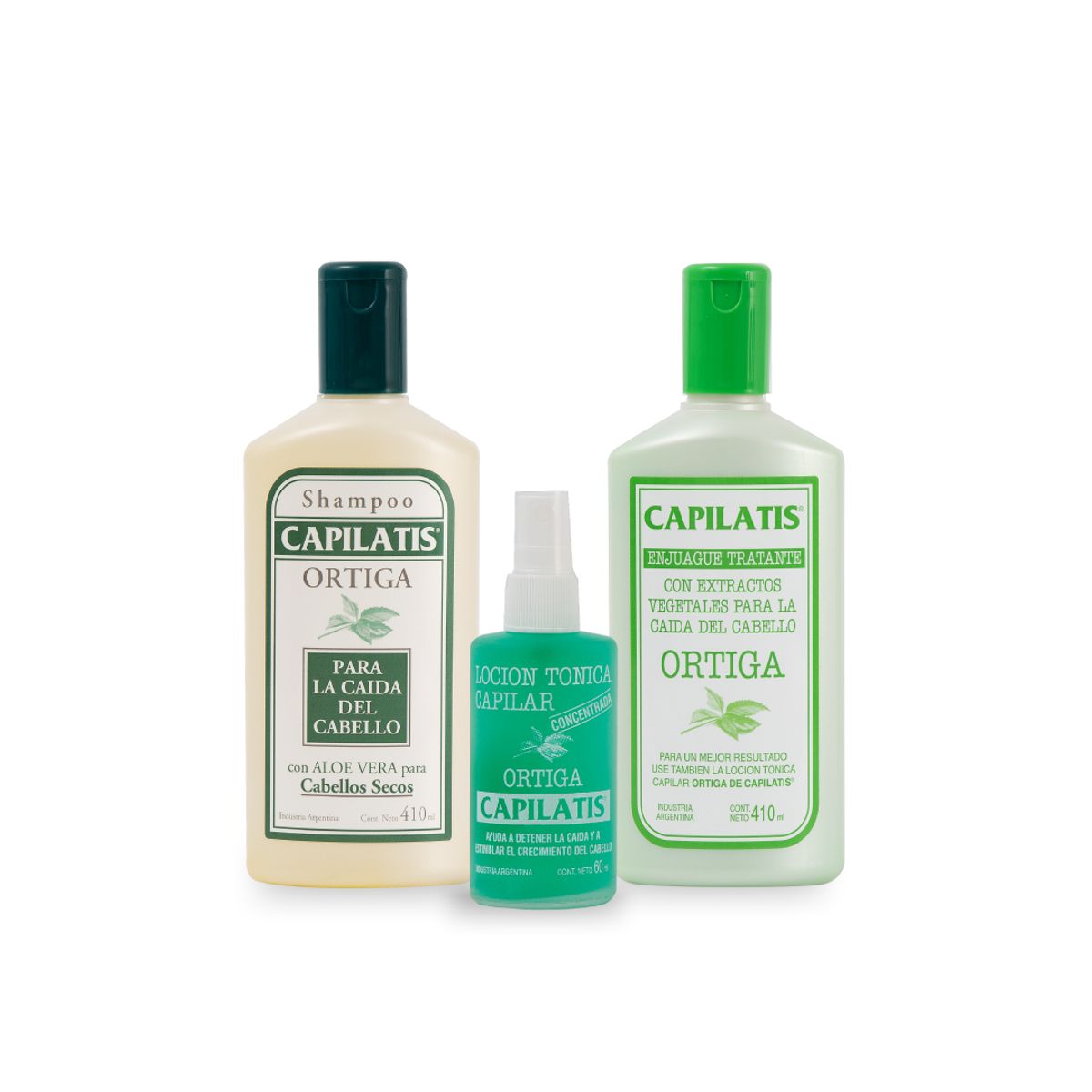 CAPILATIS - Capilatis Set Ortiga Cabello Seco Shampoo + Enjuague + Locion Ortiga