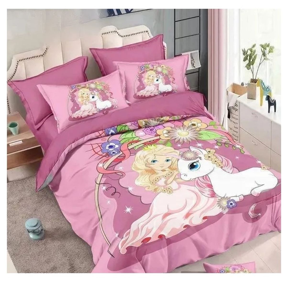 COMPRAPO - Cubrecama Quilt Infantil Juvenil Liviano 1.5 Pza Pequeña Princesita CS