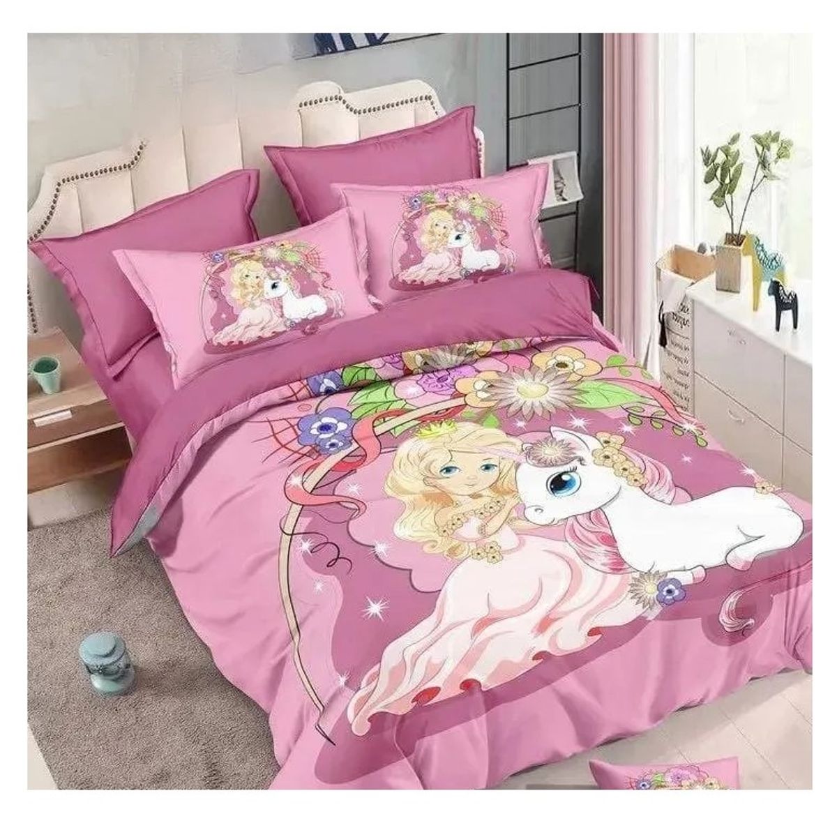 COMPRAPO - Cubrecama Quilt Infantil Juvenil Liviano 1.5 Pza Pequeña Princesita CS