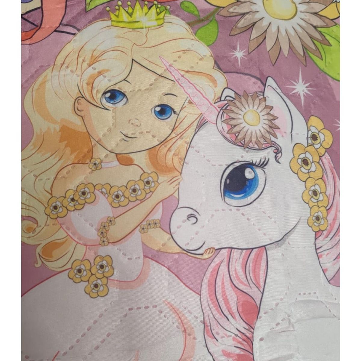 COMPRAPO - Cubrecama Quilt Infantil Juvenil Liviano 1.5 Pza Pequeña Princesita CS