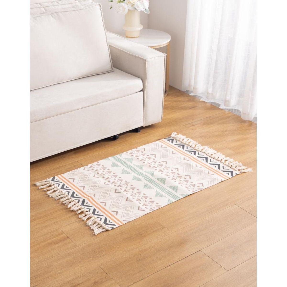 GENERICO - Alfombra de Lino 60x90 cm para Bajada de Cama 4n08