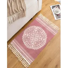 GENERICO - Alfombra de Lino 60x90 cm para Bajada de Cama 4n11