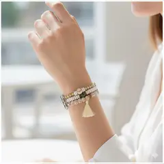 GENERICO - Correa Pulsera Bohemia para Apple Watch 4244 mm Diseño Artesanal Ajuste Elástico