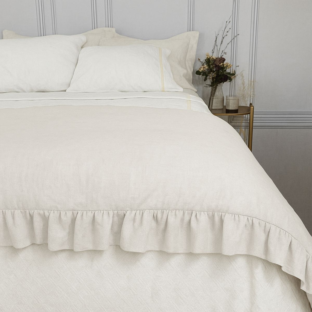 NINA HERRERA - Piecera Básica Linette Vuelos Blanco 90x240cm