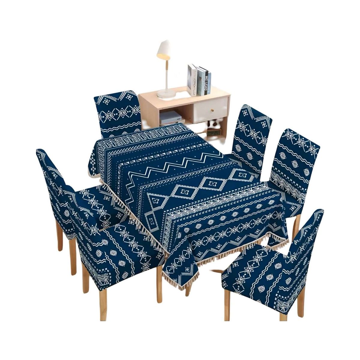 GENERICO - Juego Textil Para Comedor Mantel  más 6 fundas de silla
