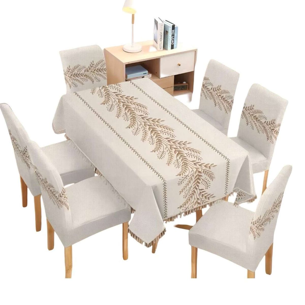 GENERICO - Juego Textil Para Comedor Mantel  más 6 fundas de silla