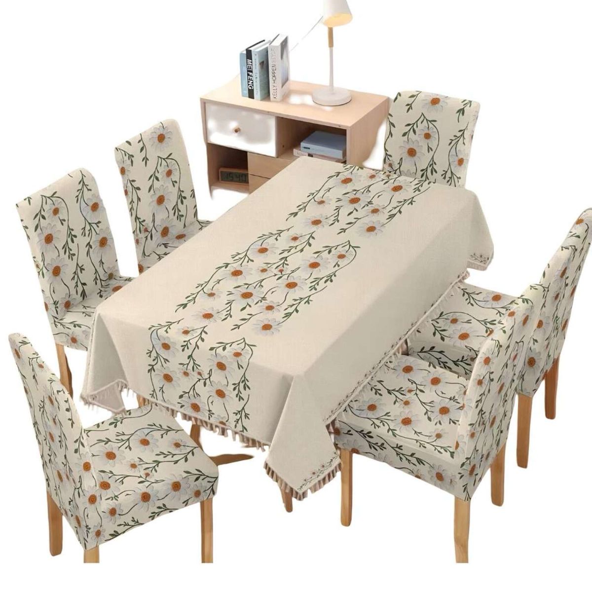 GENERICO - Juego Textil Para Comedor Mantel  más 6 fundas de silla