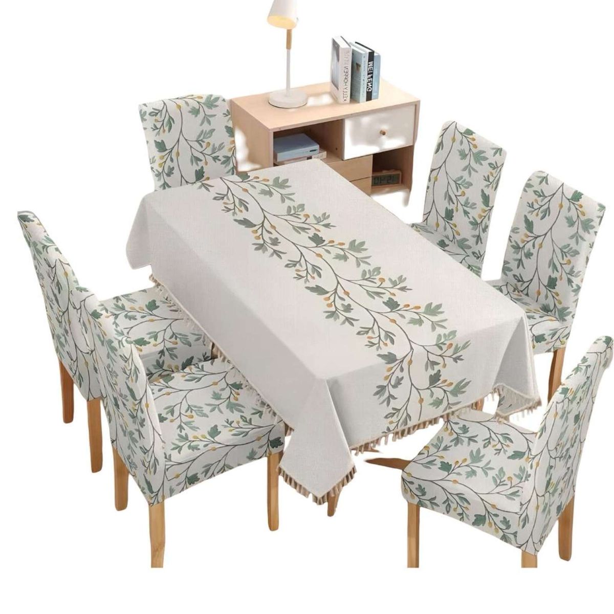 GENERICO - Juego Textil Para Comedor Mantel  más 6 fundas de silla