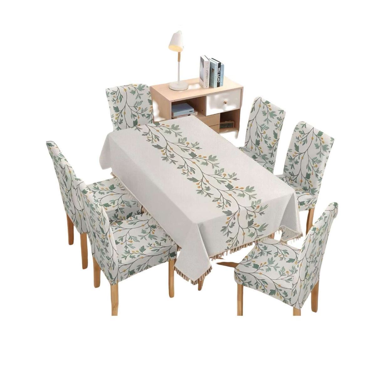 GENERICO - Juego Textil Para Comedor Mantel  más 6 fundas de silla