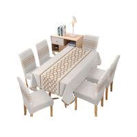 Juego Textil Para Comedor Mantel más 6 fundas de silla