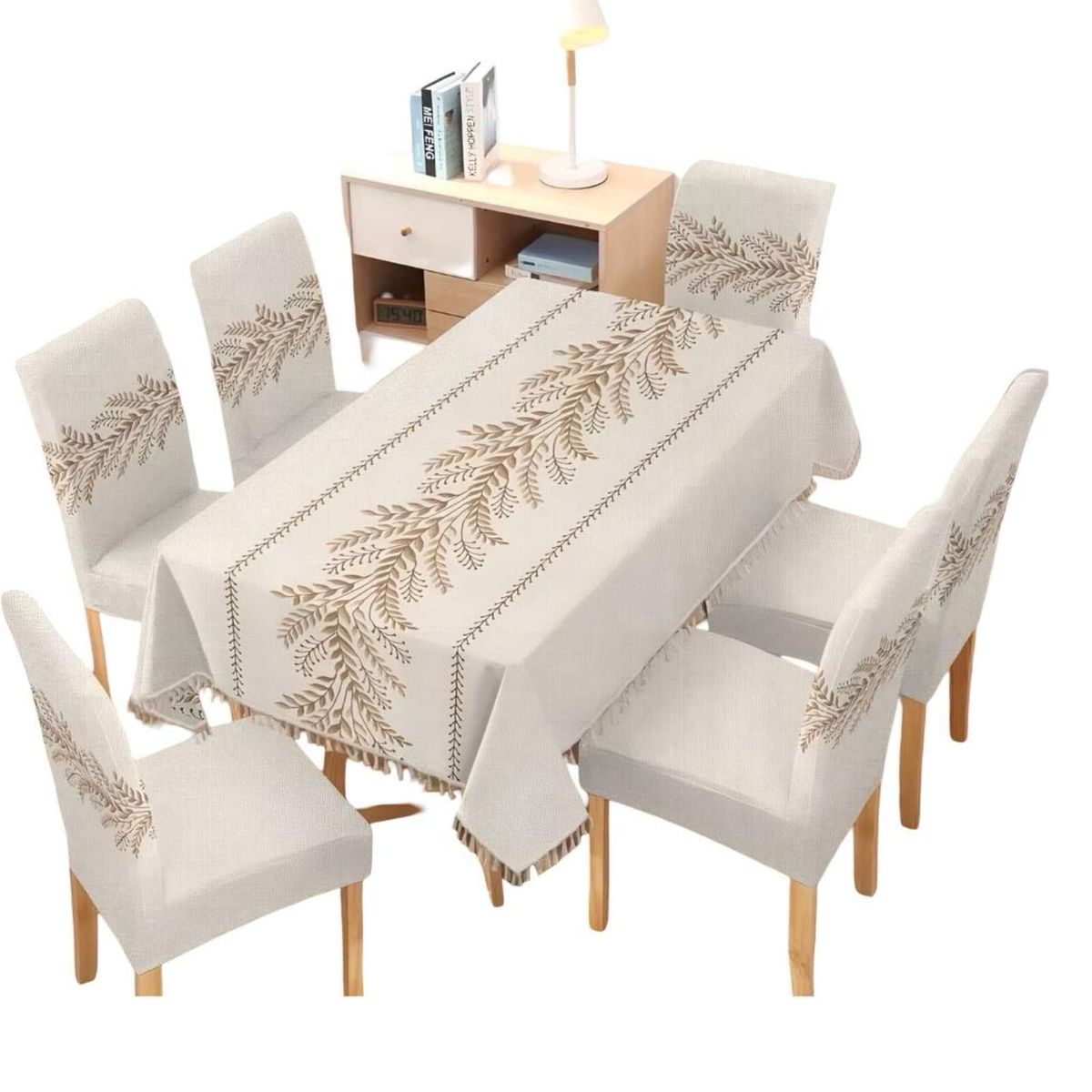 GENERICO - Juego Textil Para Comedor Mantel  más 6 fundas de silla