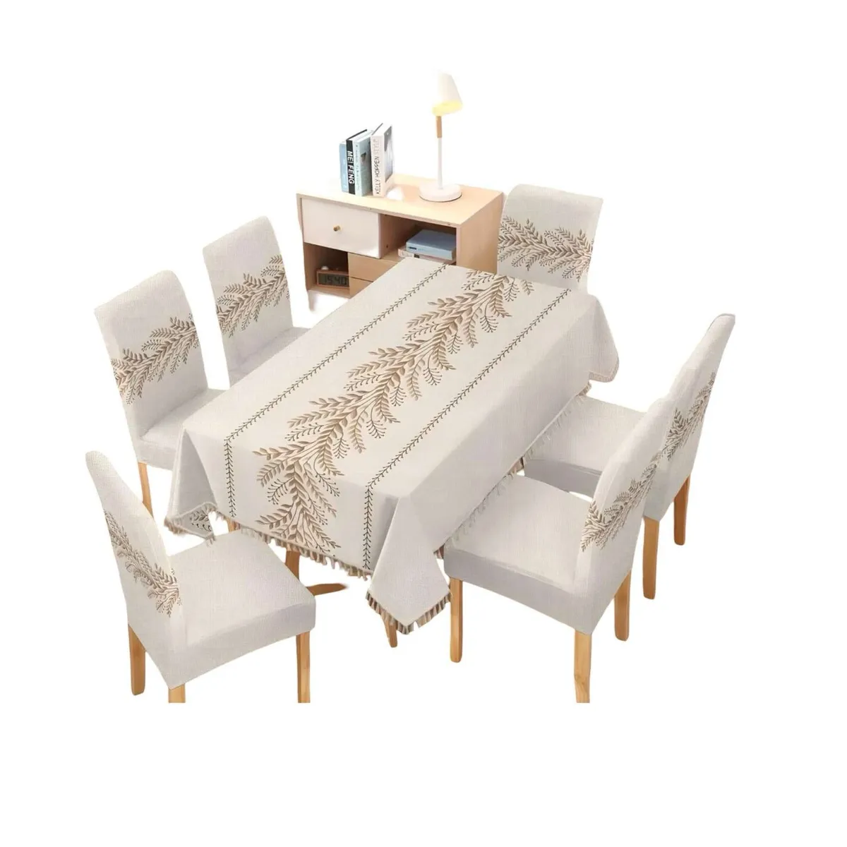 GENERICO - Juego Textil Para Comedor Mantel  más 6 fundas de silla