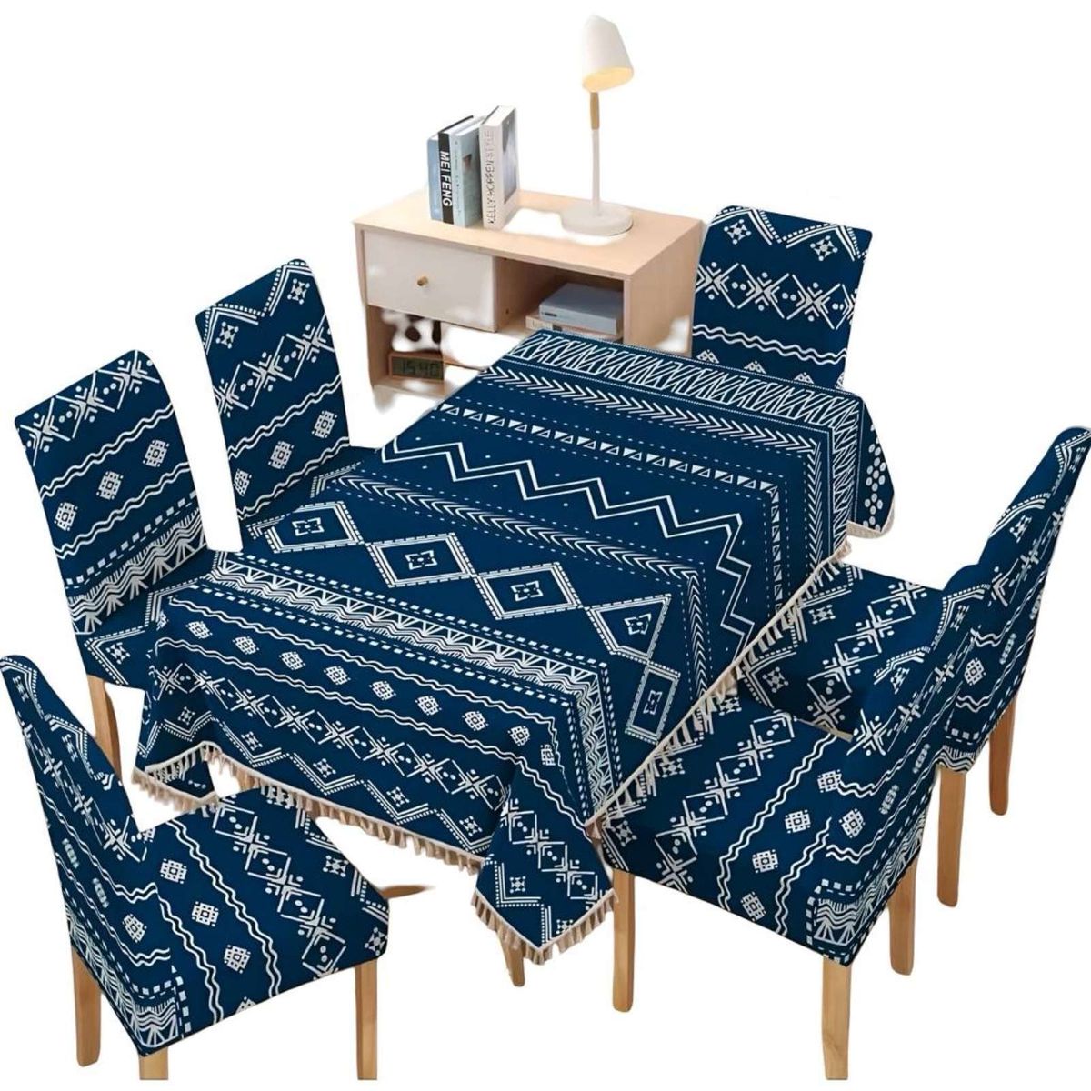 GENERICO - Juego Textil Para Comedor Mantel  más 6 fundas de silla