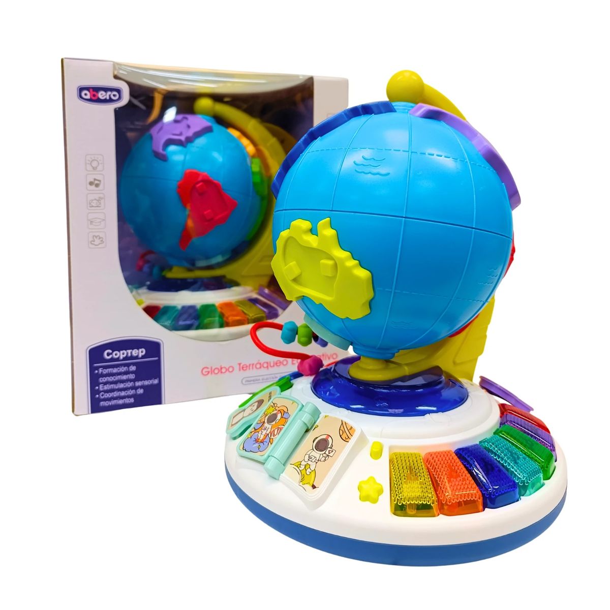 GENERICO - Juguete Educativo Musical Globo Terráqueo Didáctico